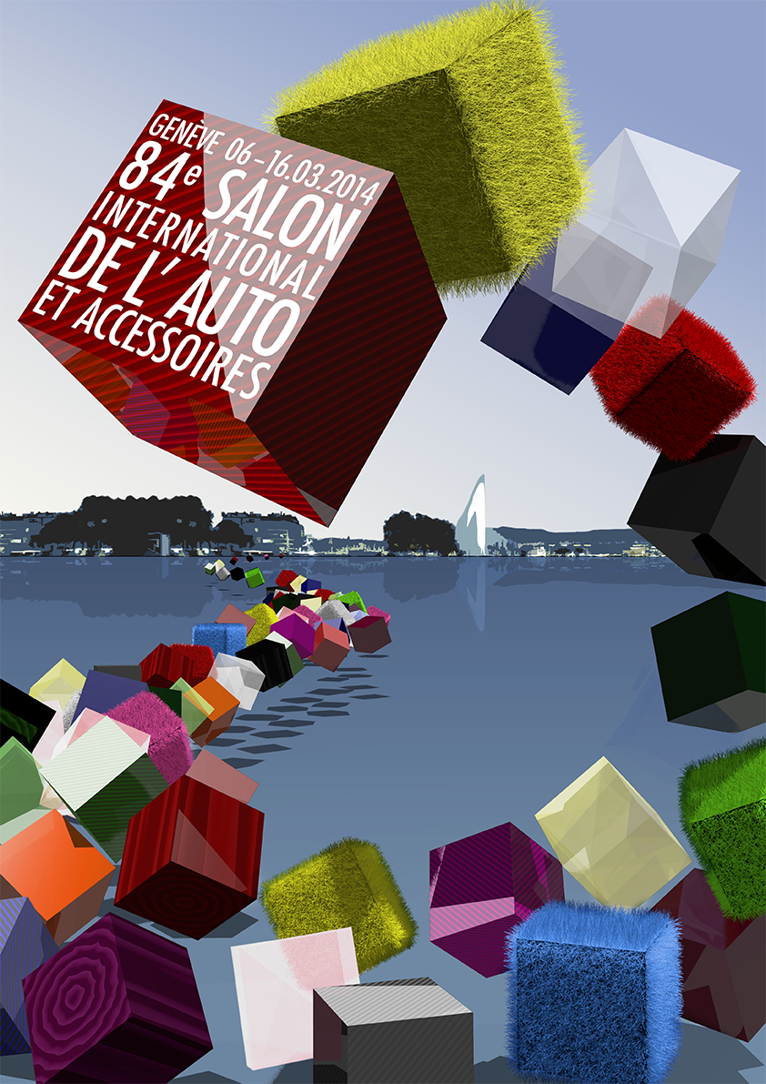 Affiche du Salon de l'Auto - Français